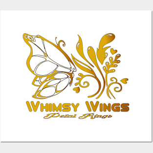 Gold Wings Butterfly Flower Lovers Best Gift Life Style Posters and Art